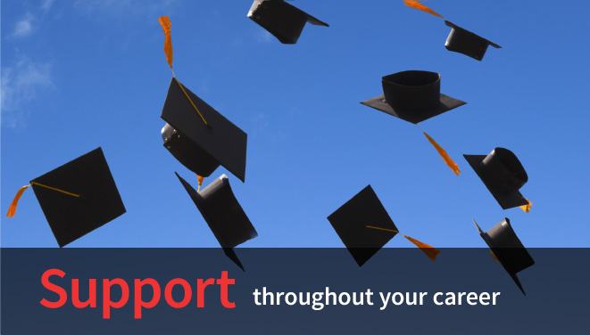 Support throughout your career