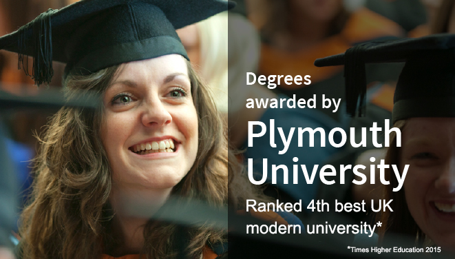 Degrees awarded by Plymouth | ranked 4th best UK modern university